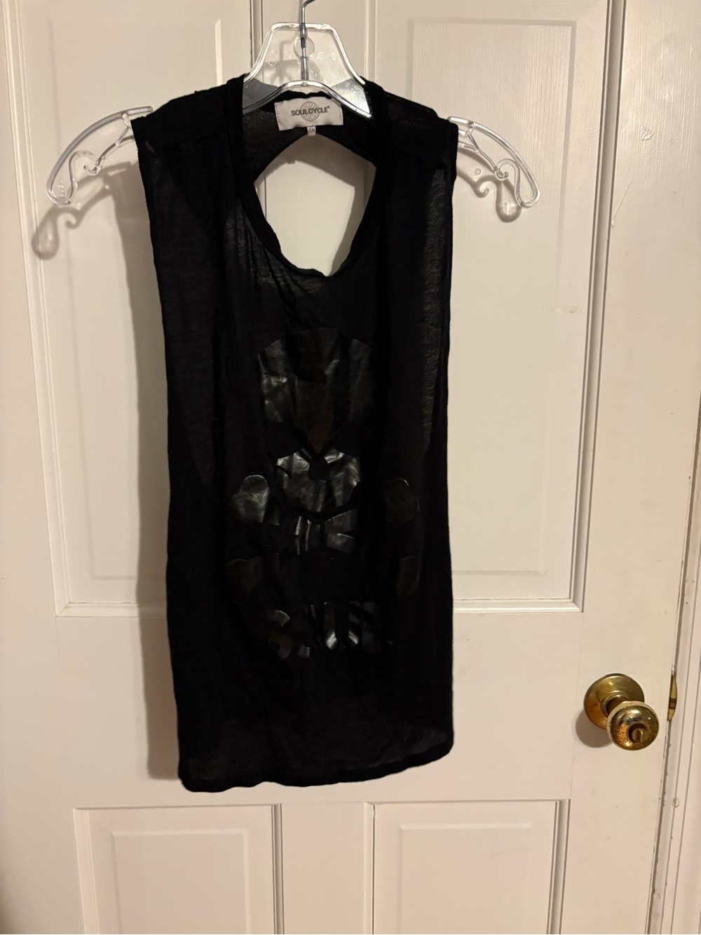 Soul Cycle Black Sleeveless Skull Muscle Tee - Picture 3 of 6